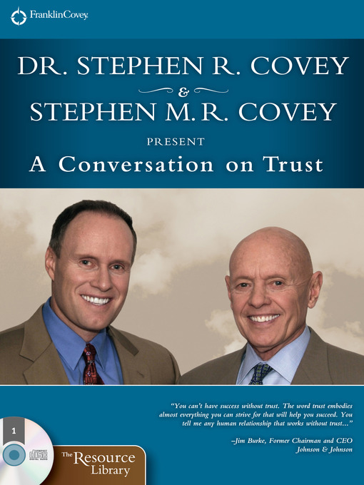 Title details for A Conversation on Trust by Stephen R. Covey - Wait list